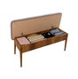 Hanah Home Vina Walnut Soho Grey Juego de Mesa y Sillas Extensible, Tablero Melamina, Terciopelo, Patas Carpe
